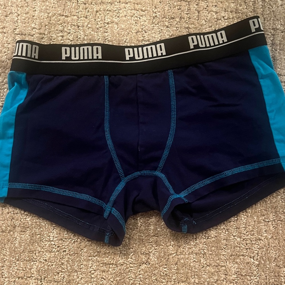 Puma Navy Boxer Briefs with Teal Accents 2 pack